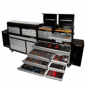 GEARWRENCH 990 piece Combination Tool Kit + 4x 26inch Tool Chest & 2x 53inch Tool Trolley & 2x side cabinets