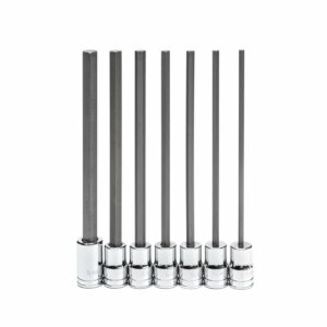 GEARWRENCH 7 Pc. 3/8In Drive Long Length Hex Bit SAE Socket Set