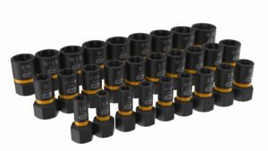 GEARWRENCH 28 Pc. 1/4In & 3/8In Drive Bolt Biter Impact Extraction Socket Set