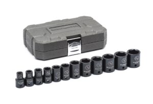 GEARWRENCH 12Pc 1/2In Drive 6 Point Standard Impact SAE Socket Set