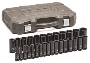 GEARWRENCH 29Pc 1/2In Drive 6 Point Deep Impact Metric Socket Set