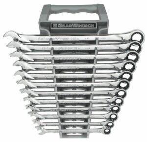 GEARWRENCH 12 Pc. 12 Point XL Ratcheting Combination Metric Wrench Set