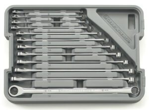 GEARWRENCH Wrench Set Double Box Ratcheting XL Tray MET 12Pc