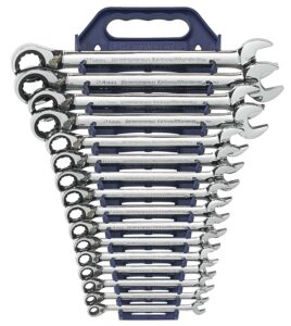 GEARWRENCH 16Pc 12 Point Reversible Ratcheting Combination Metric Wrench Set