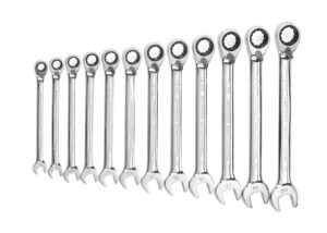 GEARWRENCH 12Pc 12 Point Reversible Ratcheting Combination Metric Wrench Set